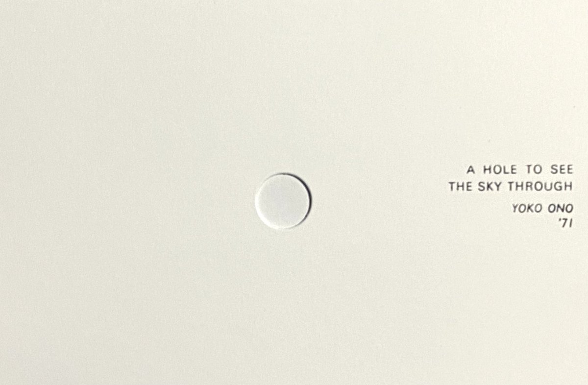 balnadu's tweet image. “A hole to see the sky through” 

Yoko Ono @yokoono #yokoono