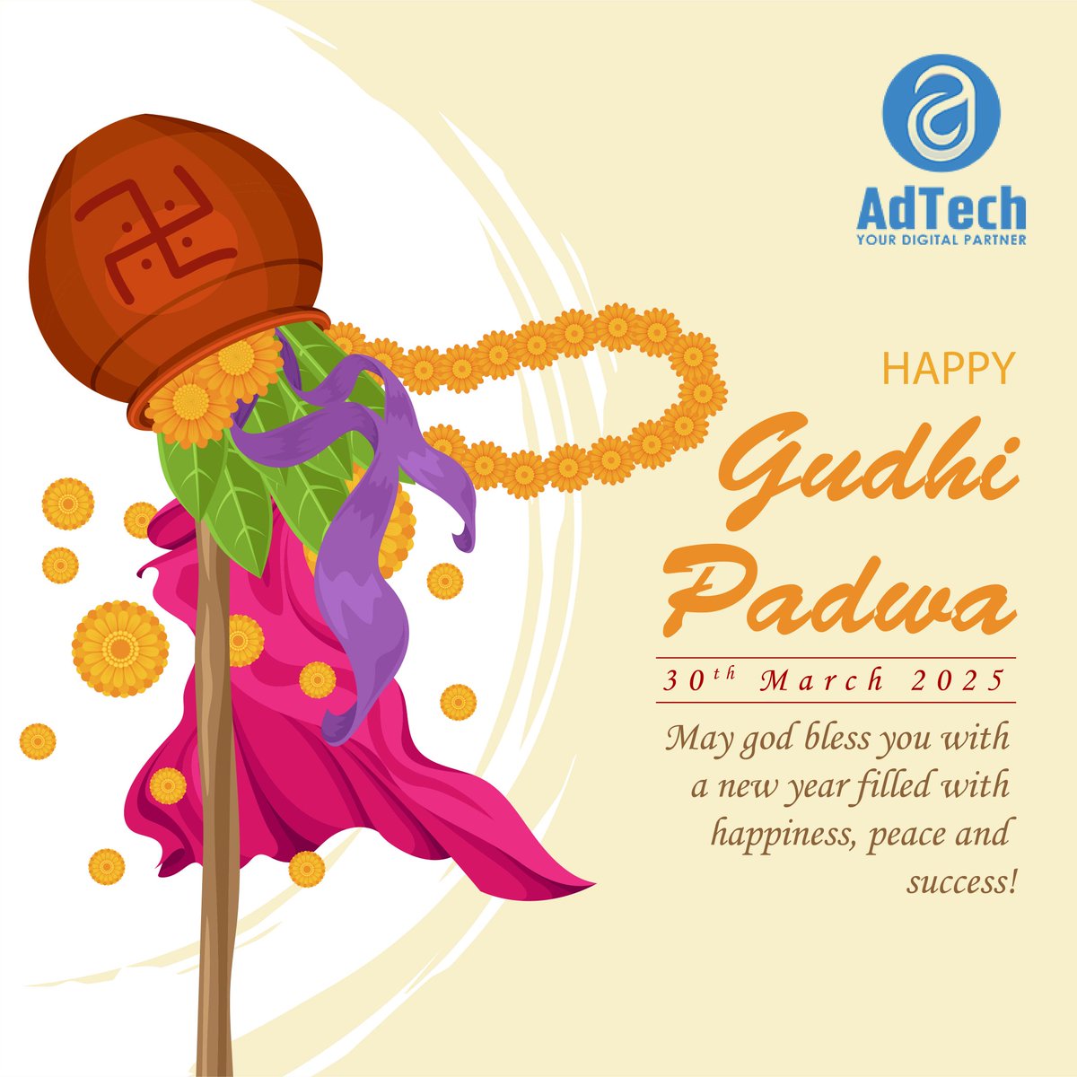 A new hope, a new beginning, a new dream is waiting to unfold. 

May this Gudhipadva bring you unheard goodies with millions of happiness..

 Happy Gudhipadva!

#gudhipadwa #गुढी_पाडवा #गुढीपाडवा२०२५ #digitalmarketer