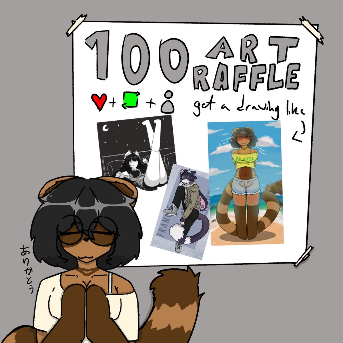 Thank you everyone who follow me and continue to interact with me, I'm going to pick 3 or 5 people to get they're oc drawn as a thank you ‼️

ive made some cool ass friends while im here and i hope to meet more cool people.