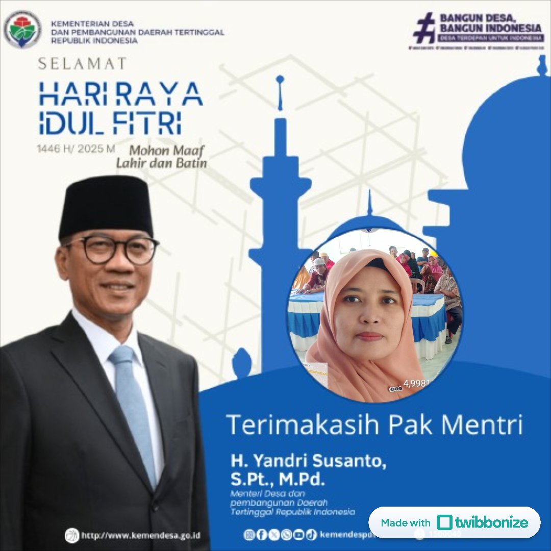 ibulody's tweet photo. #TerimakasihPakYandriSusanto
@prabowo
@YandriSusanto27
@kemendespdt
@ArizaPatria
@AbdiYahdil97895
@NursaidM
@DesaPesonaNusantara https://t.co/7mv8ZFL1wA