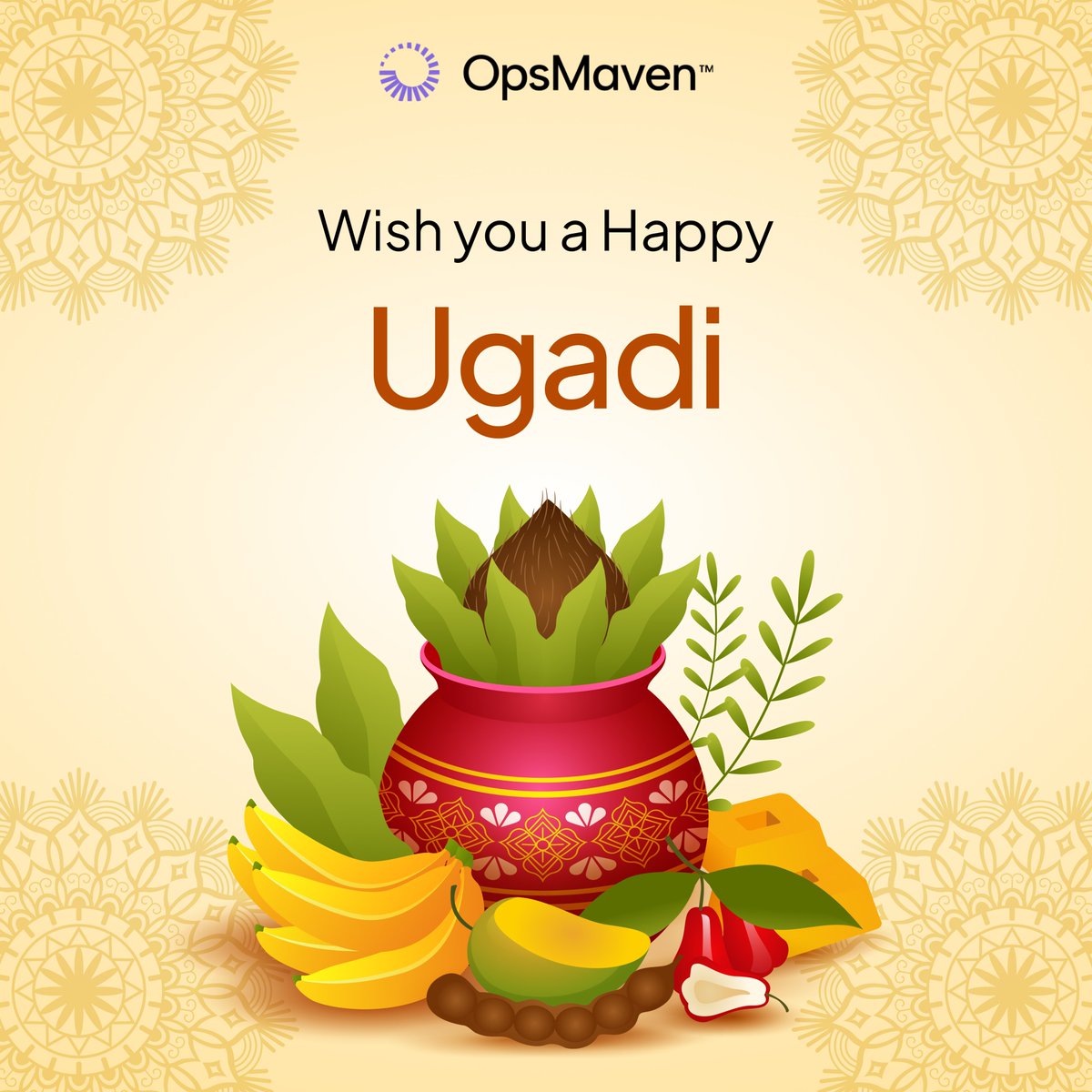 ops_maven's tweet image. Wishing you a joyful and prosperous Ugadi from OpsMaven! May this festival bring new beginnings, happiness, and success. Celebrate traditions with joy!

#Ugadi #Festival #Celebration #OpsMaven
