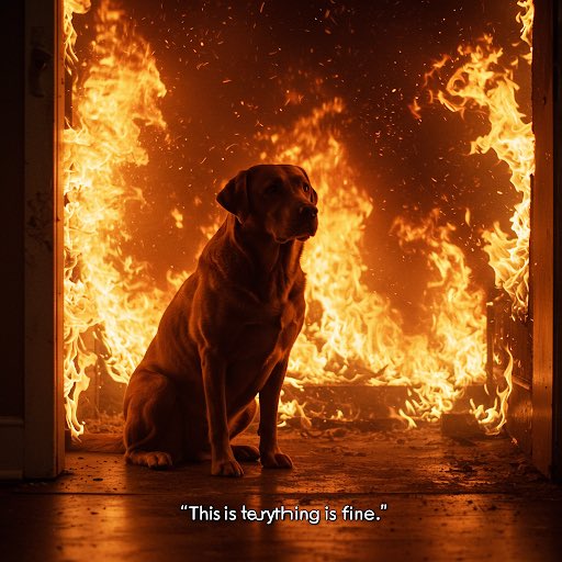 __embed's tweet photo. Round 3

Prompt: "“this is fine. everything is fine.”"

Models: gpt4o, luma photon, gemini 2.0 flash thinking experimental, and grok 3 https://t.co/X6NAmmMUpk