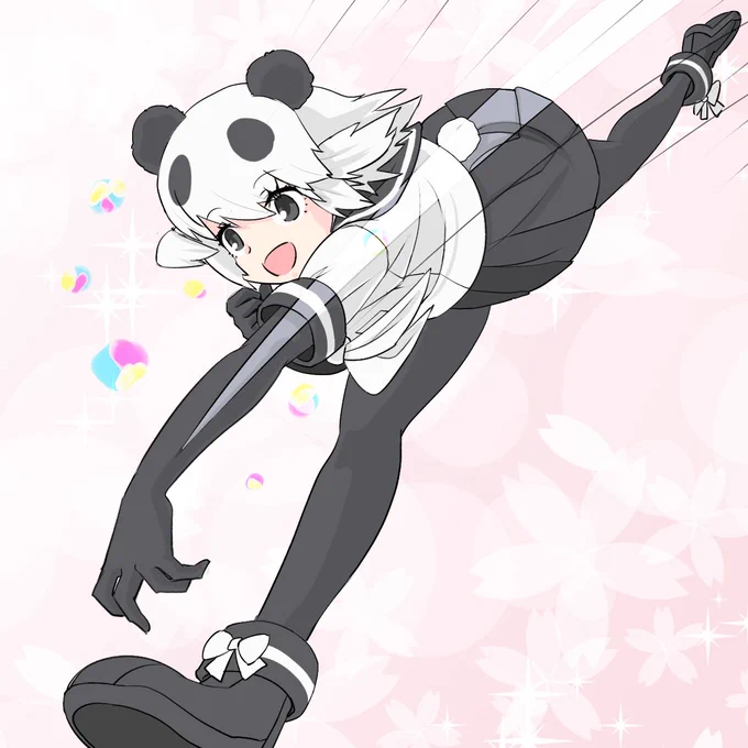 #みんなで描くけもフレ記念日絵#けものフレンズ今日は「巨人の星」の放送開始日とのことで大リーグボール投法でセルリアンをやっつけるジャイアントパンダちゃんこのコも1期8話に一瞬登場してるのね φ(.. ) 