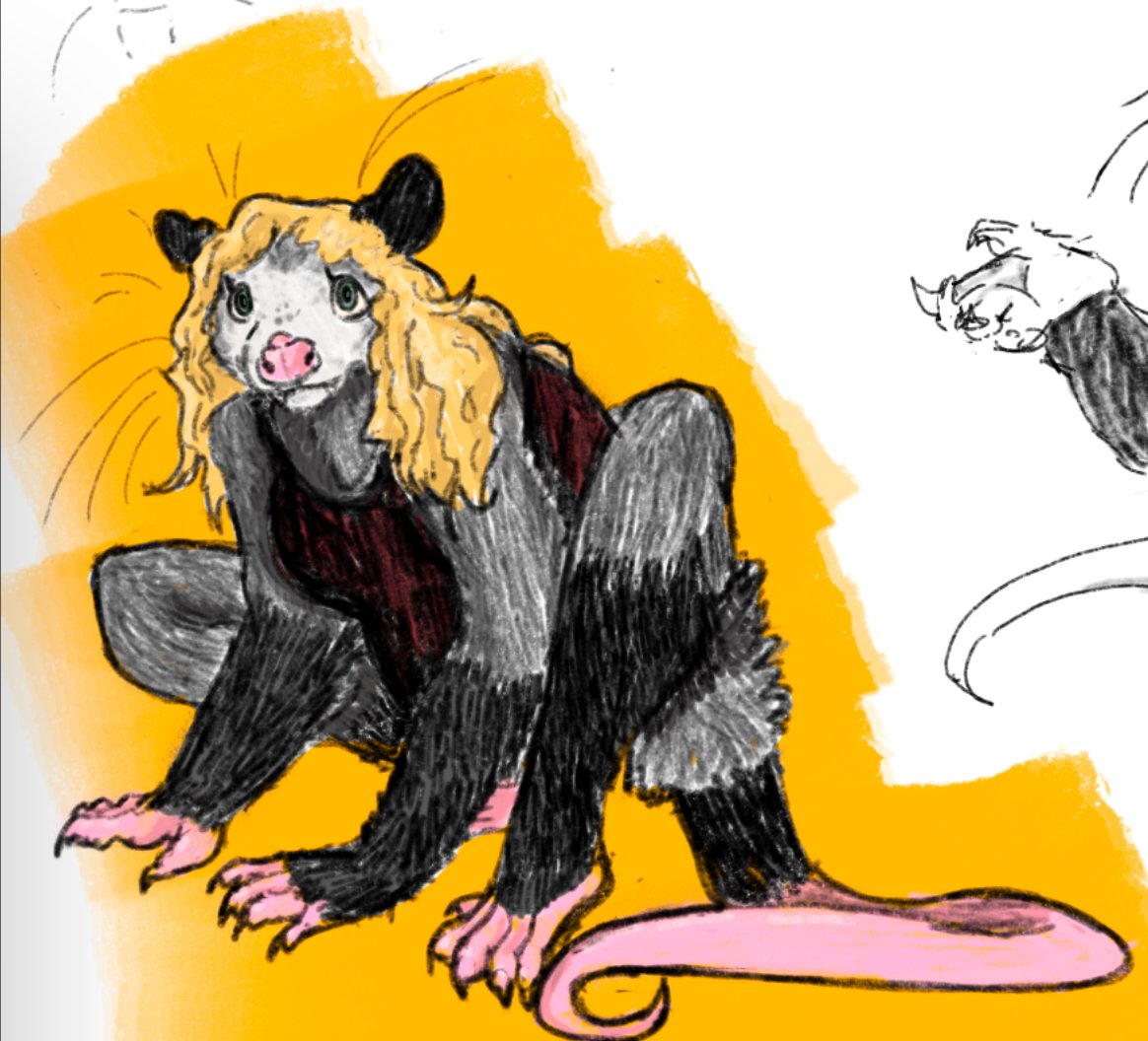 ArenKali76961's tweet photo. Recent fursona art #fury #fursona #opossum https://t.co/a1p0R2zPjL