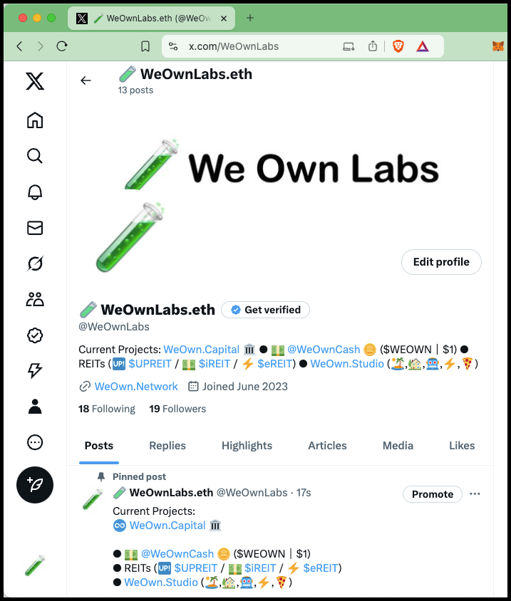🧪 WeOwnLabs.eth tweet media