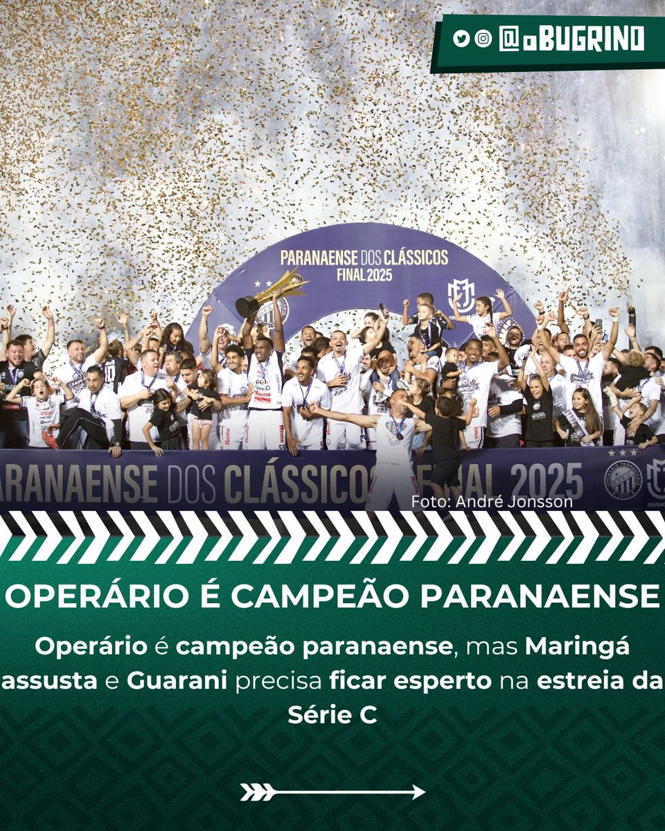 0bugrino's tweet image. 🏆 Operário é campeão paranaense 2025 nos pênaltis contra o Maringá!

⚠️ O Guarani estreia na Série C contra o vice-campeão, que mostrou força e perigo.

Fica ligado, Bugre! 👀💚

#GuaraniFC #MaringáFC #OperárioPR #SérieC2025 #AvanteBugre