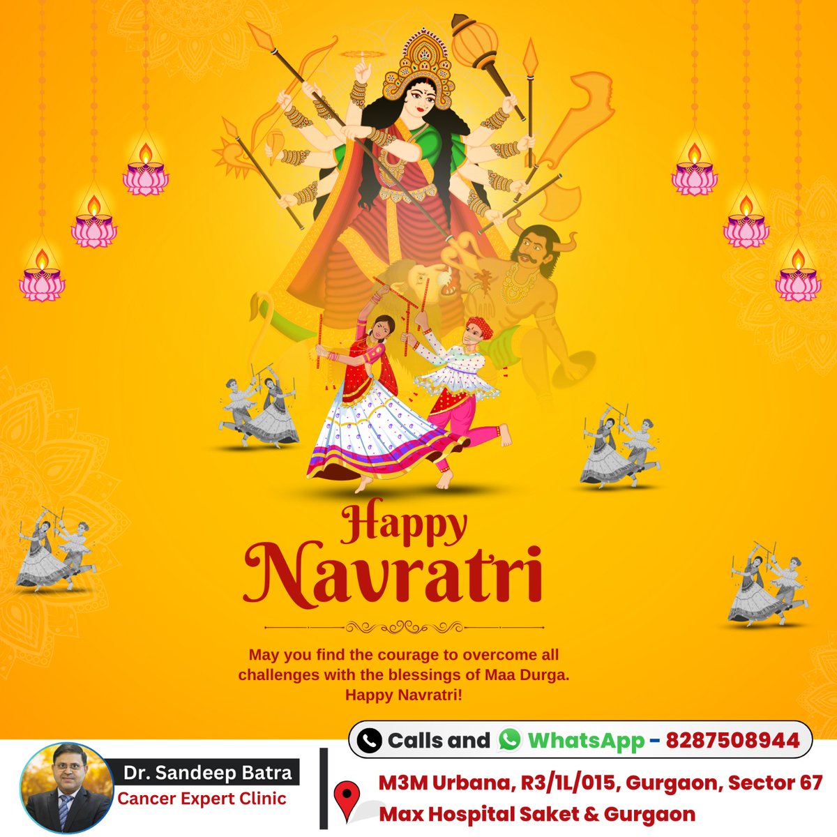 May you find the courage to overcome all challenges with the blessings of Maa Durga. 
Happy Navratri! 

#navratri #navratrispecial #garba #durgapuja #india #festival #durga #jaimatadi #maadurga #maa #garbanight #durgamaa #indianfestival #happynavratri #navratrifestival #hinduism