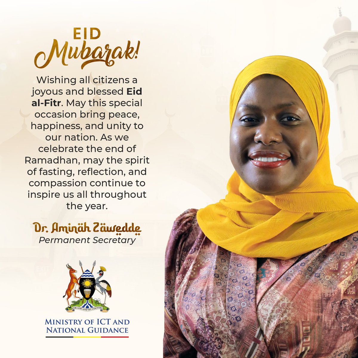 Wishing all citizens a joyous and blessed Eid al-Fitr. May this special occasion bring peace, happiness, and unity to our nation. As we celebrate the end of Ramadhan, may the spirit of fasting, reflection, and compassion continue to inspire us all throughout the year.