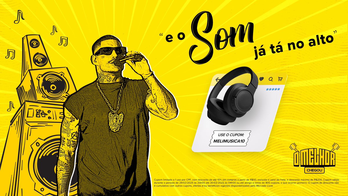 FILIPE RET (@filiperet) on Twitter photo Tá curtindo as brabas na TV?
Falou em produto, falou em <a href="/MercadoLivre/">Mercado Livre 🤝</a>
Por isso, eles liberaram o cupom MELIMUSICA10, p você dar um grau no seu som
bit.ly/3FLNK3O
<a href="/MercadoLivre/">Mercado Livre 🤝</a> #Publi Tá curtindo as brabas na TV?
Falou em produto, falou em <a href="/MercadoLivre/">Mercado Livre 🤝</a>
Por isso, eles liberaram o cupom MELIMUSICA10, p você dar um grau no seu som
bit.ly/3FLNK3O
<a href="/MercadoLivre/">Mercado Livre 🤝</a> #Publi