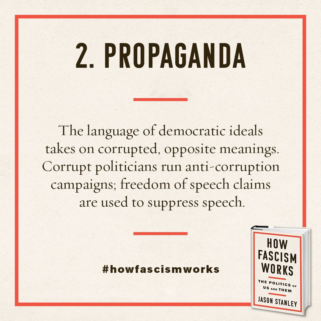 “Corrupt politicians run anti-corruption campaigns”
― Jason Stanley, How Fascism Works