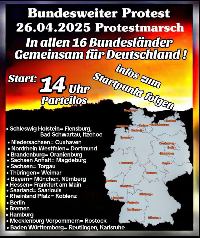 Wir ham die Schnauze voll. Patrioten ganz Deutschland, auf zum Wiederstand. 🇩🇪🇩🇪🇩🇪
Bitte überall weiter teilen!! 🇩🇪🇩🇪🇩🇪