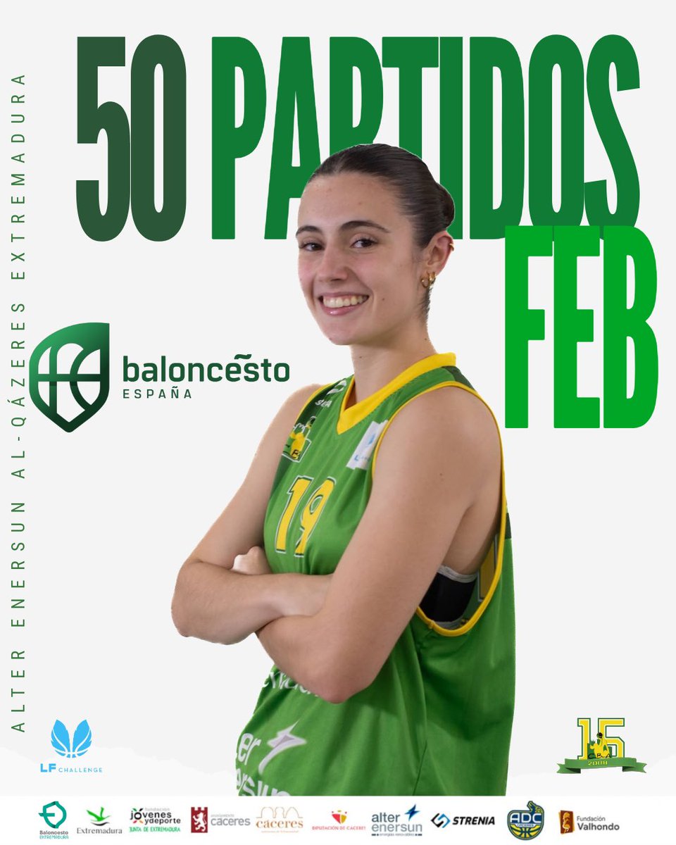 𝐋𝐅 𝐂𝐇𝐀𝐋𝐋𝐄𝐍𝐆𝐄 | 🏀

Ayer, las jugsdoras <a href="/clarapereda13/">Clara Prieto Pereda</a> y <a href="/carmensf16/">carmen suárez</a> cumplieron 100 y 50 partidos en competición FEB. 

Desde el club, queremos daros nuestra más enhorabuena por llegar hasta aquí, y poder seguir disfrutando de este deporte acompañado de nuestra familia.