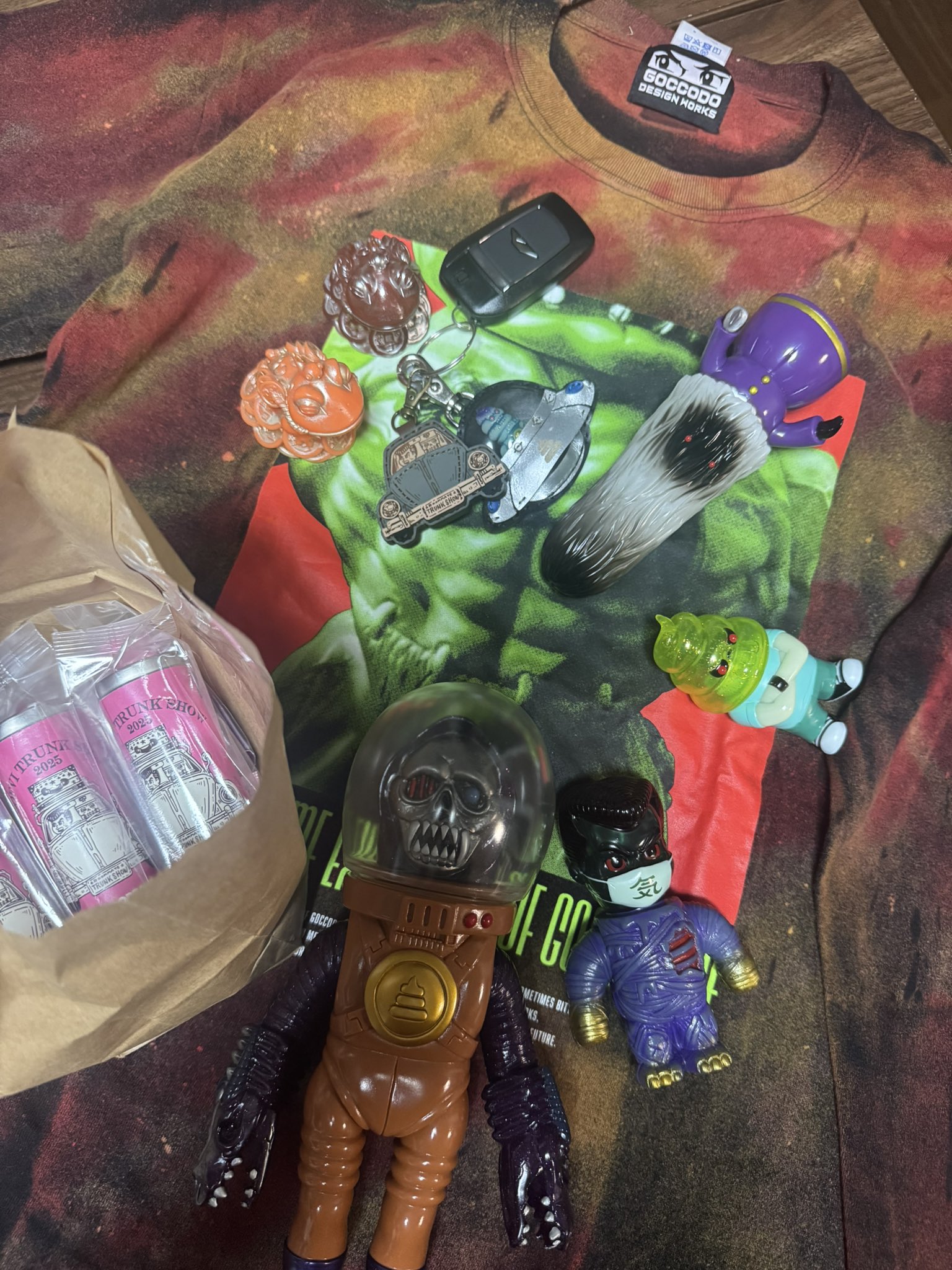 ゴッコ堂 SKULLTOYS 気合田スカル スカルトイズ ソフビトランクショー