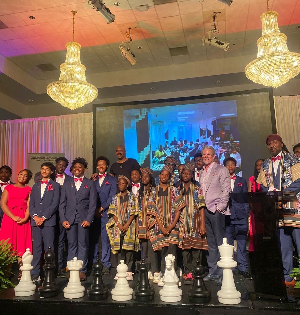 An inspiring moment with  Zach Mcleroy, Billionaire founder of Zaxby’s restaurant chain who came to watch the kids at the Chess and community conference.

He loved the Adire outfits, thankfully we had an extra one for him afterwards.