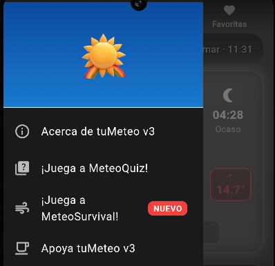 EmilioRey's tweet photo. ¡Estreno!

Ya disponible actualización de @tumeteo con el juego #MeteoSurvival

¡Dirige el globo y evita rayos, granizos y tornados!
Arcoíris, estrellas y soles te harán recuperar vida y ganar puntos.

Y las nubes te ayudarán.

Descarga aquí: https://t.co/SA3txj4LFe https://t.co/umPjEPlR3r