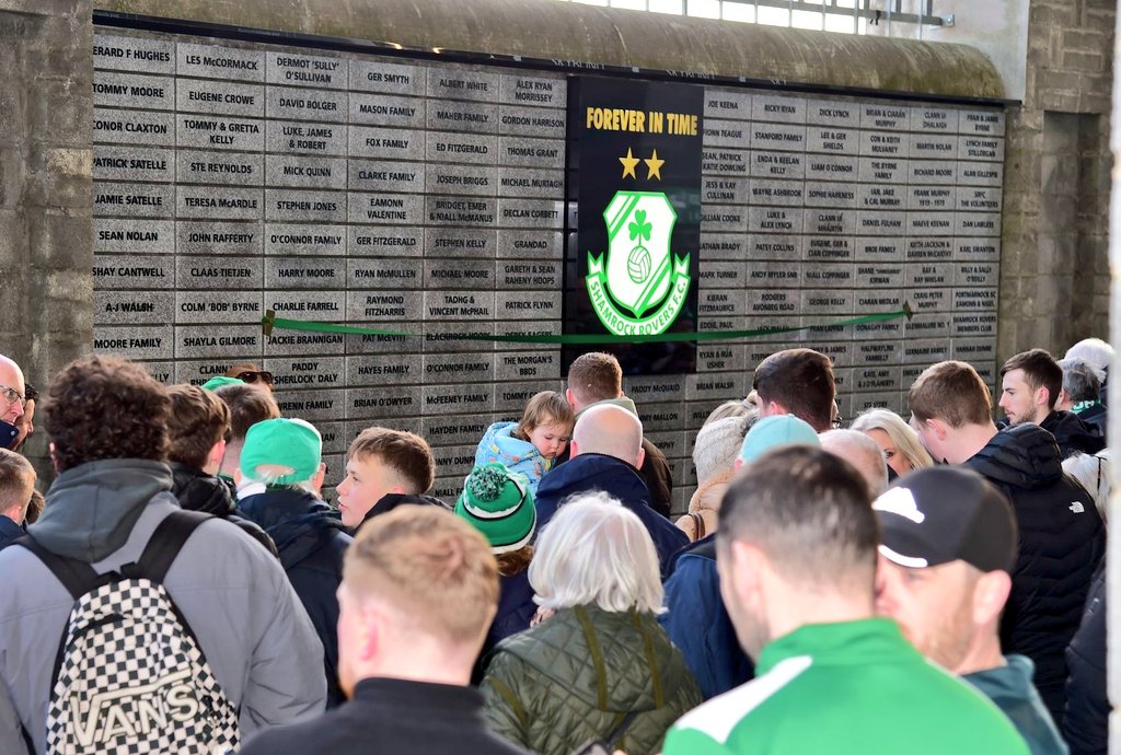 Due to unprecedented demand, we are delighted to launch Forever In Time Wall #3 which will finish the South Stand area completely.

Buy now €250 for immediate installation directly under the crest and centre of the wall.

After this, bricks purchased will be installed on a