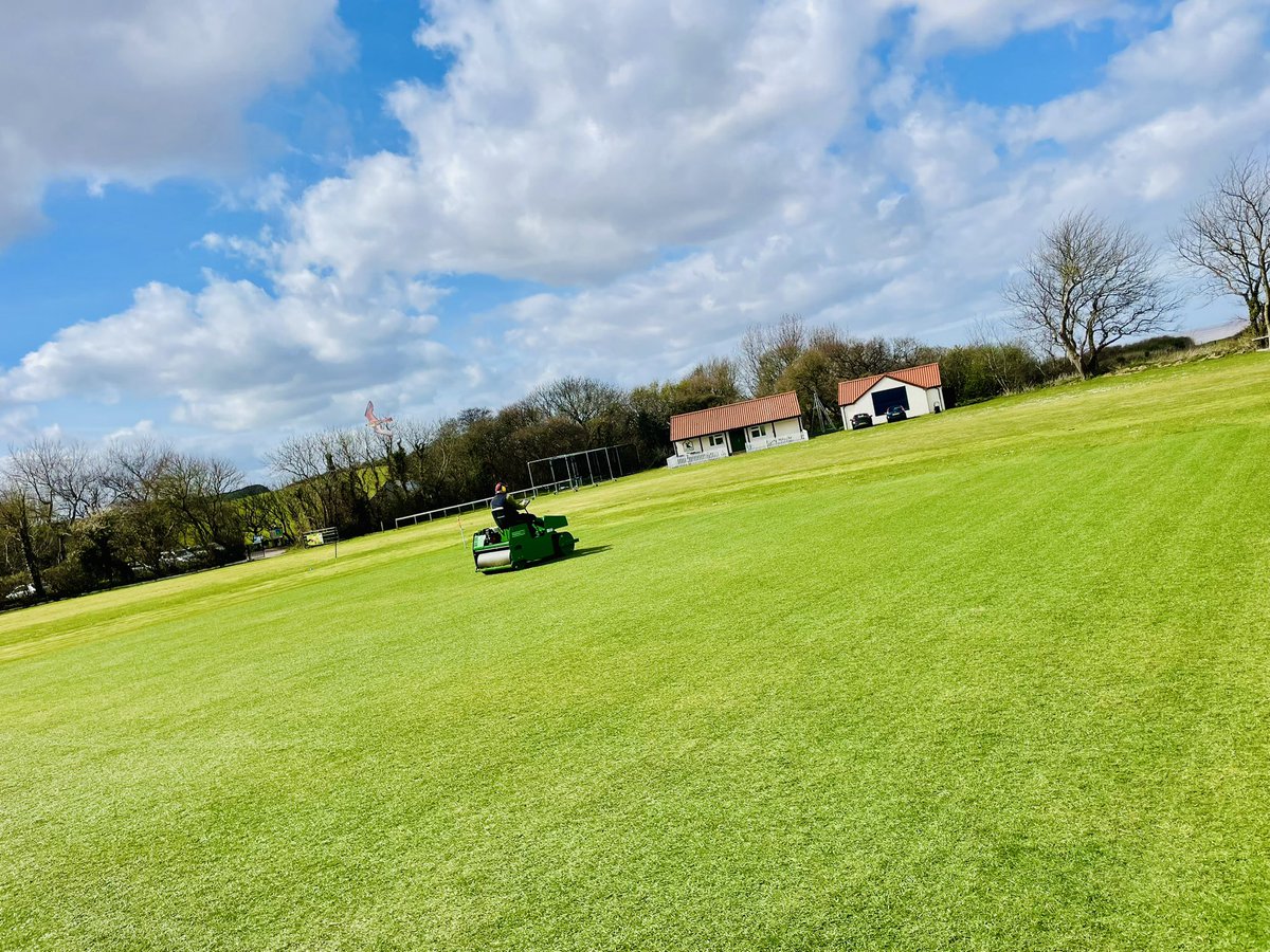 KilveCricket's tweet photo. Many thank to our team of volunteers in helping to get the KCG cricket ready 
Photo - Carl &amp; Jim working hard on the square (again) https://t.co/uUYQUQK8ny