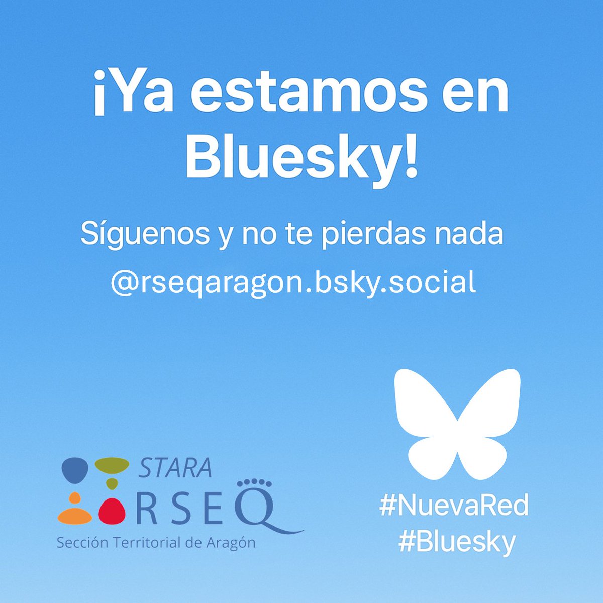 🚀¡Nos estrenamos en Bluesky!🦋
Ven a seguirnos y acompáñanos desde el inicio: bsky.app/profile/rseqar…

#Bluesky