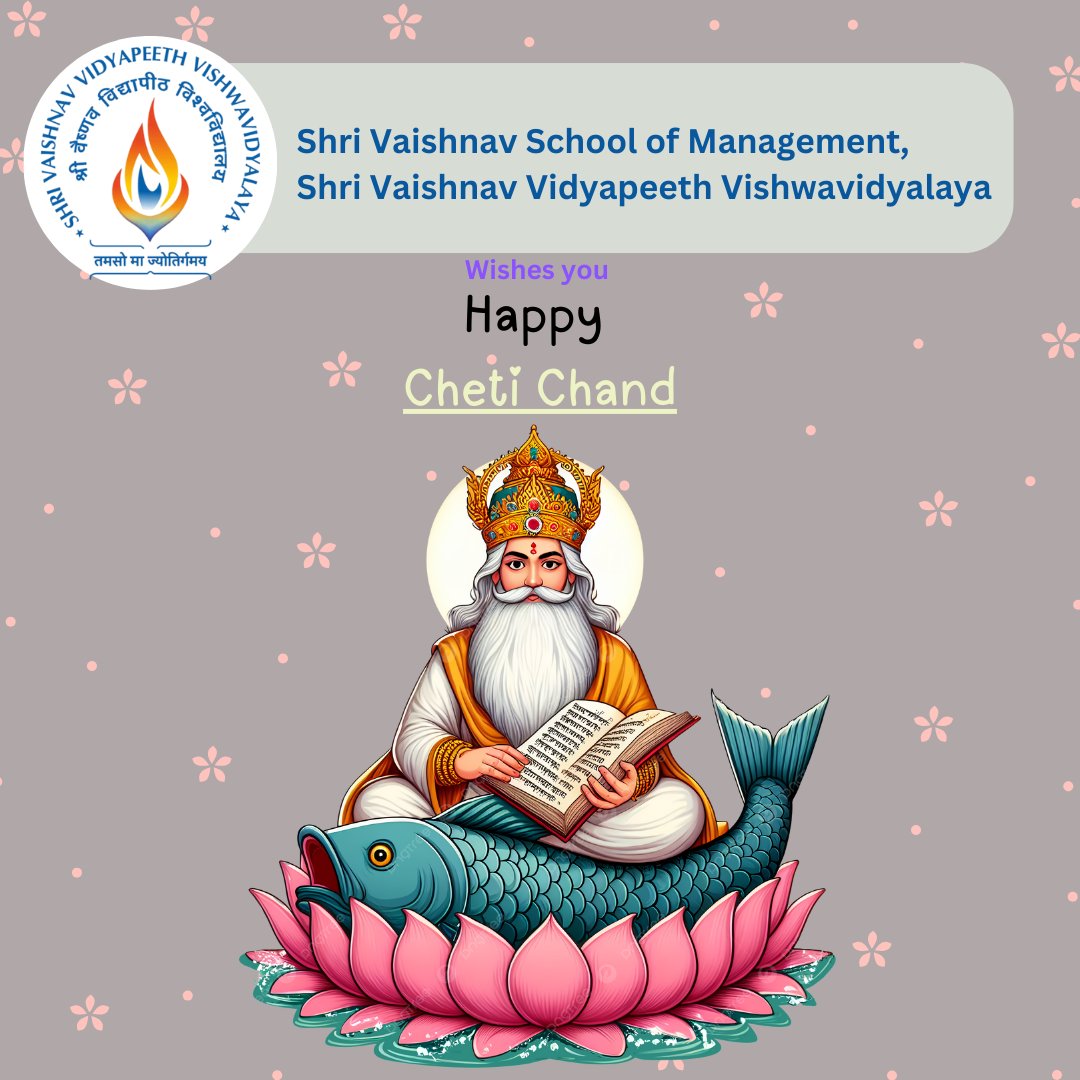 SVSMians's tweet photo. Shri Vaishnav School of Management, SVVV wishes you a Happy Cheti Chand #chetichand2025 https://t.co/hRLurcbobM