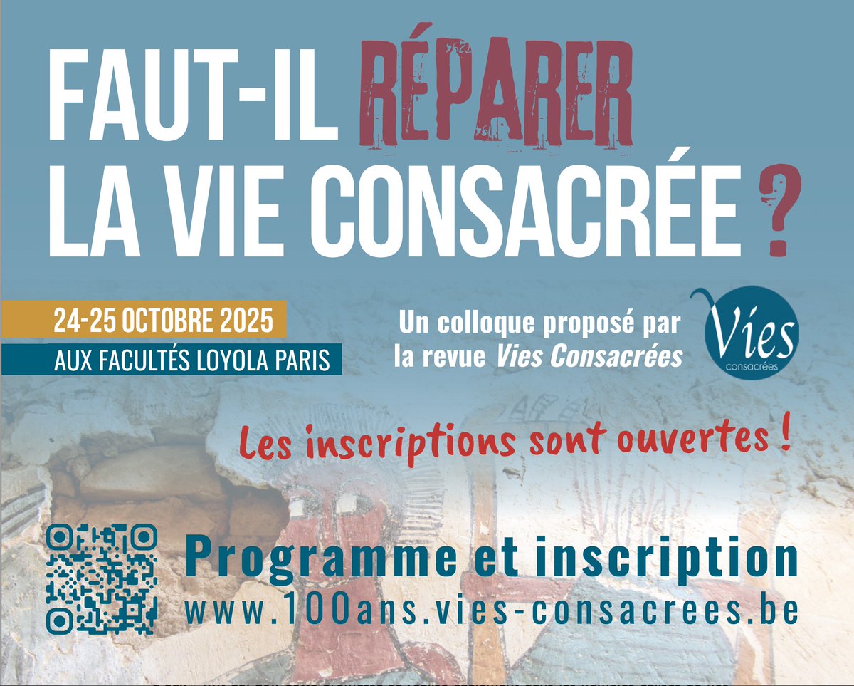 Les inscriptions sont ouvertes (et ça grimpe déjà !). On vous attend là 👇 100ans.vies-consacrees.be