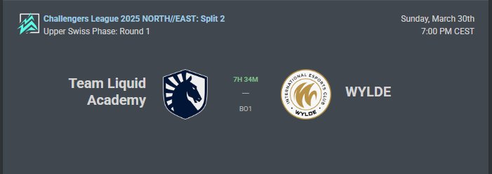 MATCH DAY VS <a href="/WYLDE_gg/">WYLDE⚡️</a>