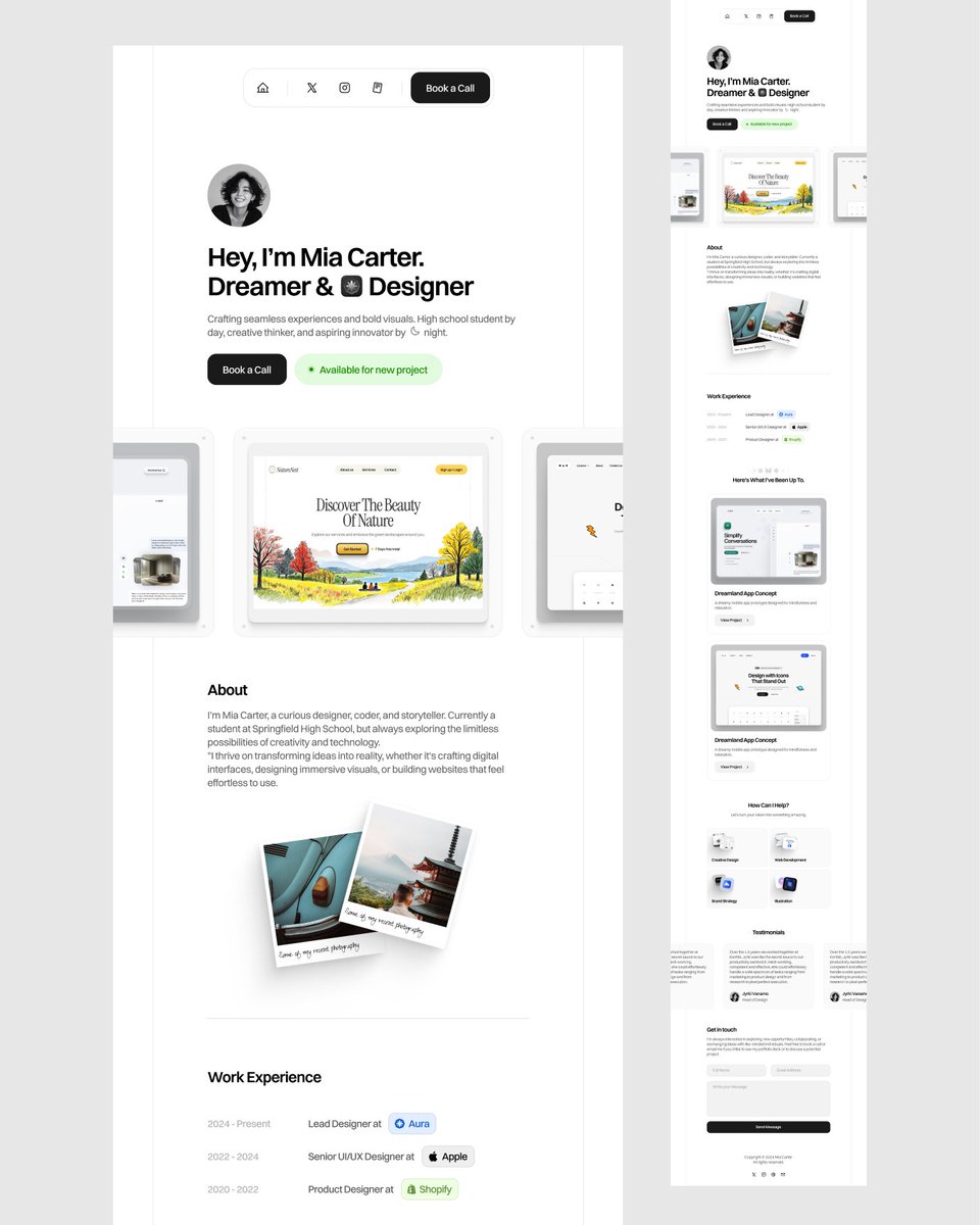 heysatya_'s tweet image. Alright, it’s finally here!
Meet SimpleFolio – a Minimal Framer Portfolio Template.
For the next 24 hours, I’m giving it away FREE!
1. Like and Repost
2. Follow @heysatya_ and @WHOISHOSSEINAM
3. Comment "SIMPLE"
(Make sure you’re following so I can DM you)