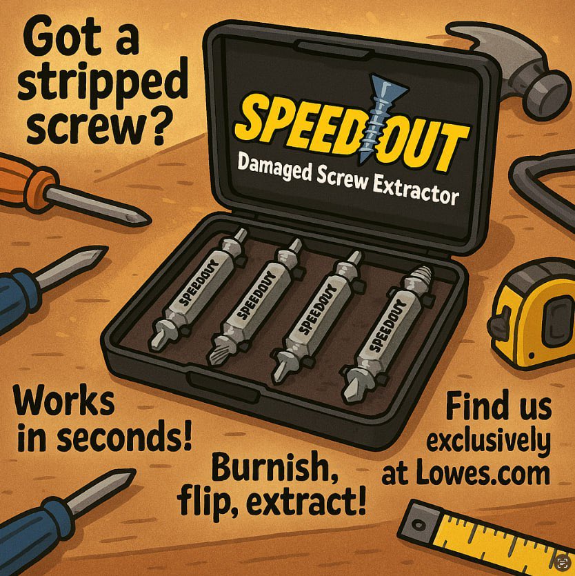 Speed0ut's tweet image. You’ve got a weekend, a busted hinge, and SpeedOut. Let’s go.
#FixItFast #Ghibli #SpringDIY #Tools