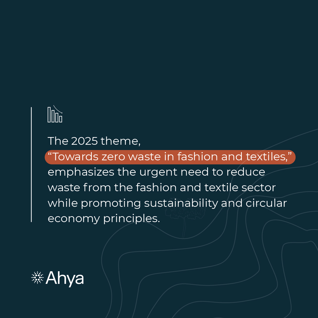 ahyatech's tweet photo. Today is International Day of Zero Waste 2025! The theme, “Towards Zero Waste in Fashion &amp; Textiles,” highlights the need to tackle waste in fashion. With Ahya OS, we help enterprises drive sustainability, minimize waste, and drive circularity. 

#AcceleratetoNetZero https://t.co/aE9ZcIzxhb