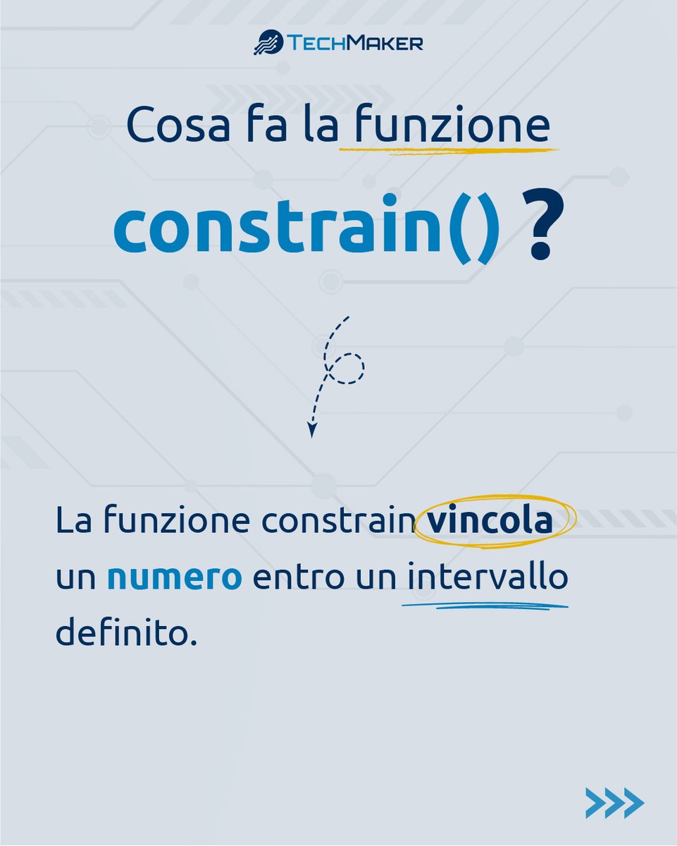 TechMakerIT's tweet image. A cosa serve la funzione constrain()?
🎯 La funzione constrain vincola un numero entro un intervallo definito.
#TechMaker - Libera la tua #vogliaDiCostruire 
#arduino #sketch #codice #elettronica #programmazione