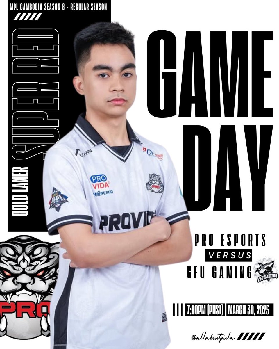 allaboutpula's tweet photo. MATCH DAY 

Let’s support PRO ESPORTS especially  @red_bordeos15 on their game later against CFU GAMING! 

GLHF, PRO ESPORTS 🩶

⏰ 6:00 PM | KH TIME
⏰ 7:00 PM | PH TIME

Match link: https://t.co/FosMtR1gyb https://t.co/WZMq7wxKFB