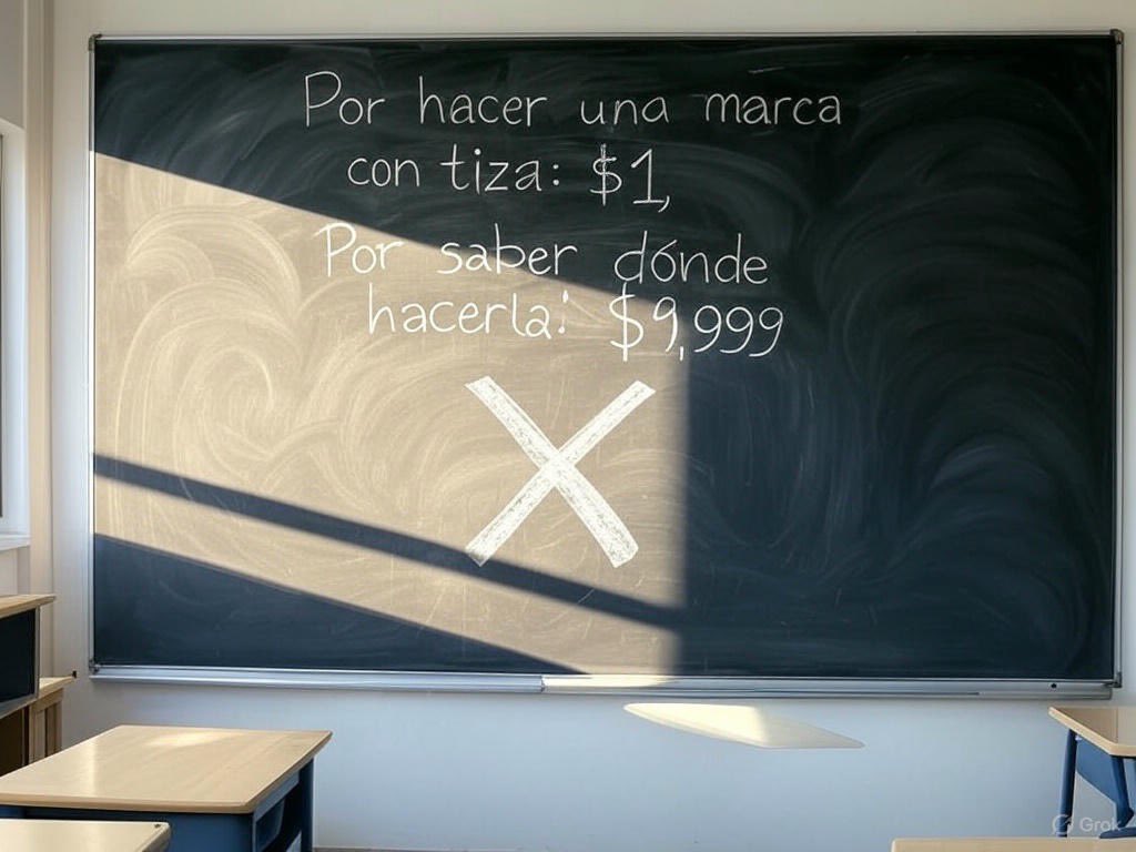 ElenaBeza1970's tweet image. 💡 VALOR DEL CONOCIMIENTO 
Ford, 1921: Fábrica parada. 
Steinmetz marcó una X: “Cambien esto.”
Funcionó. 
Cobró $10K: 
$1 por la marca X de tiza 
$9,999 por saber dónde.
No pagas el tiempo, pagas el conocimiento.
#SaberEsPoder