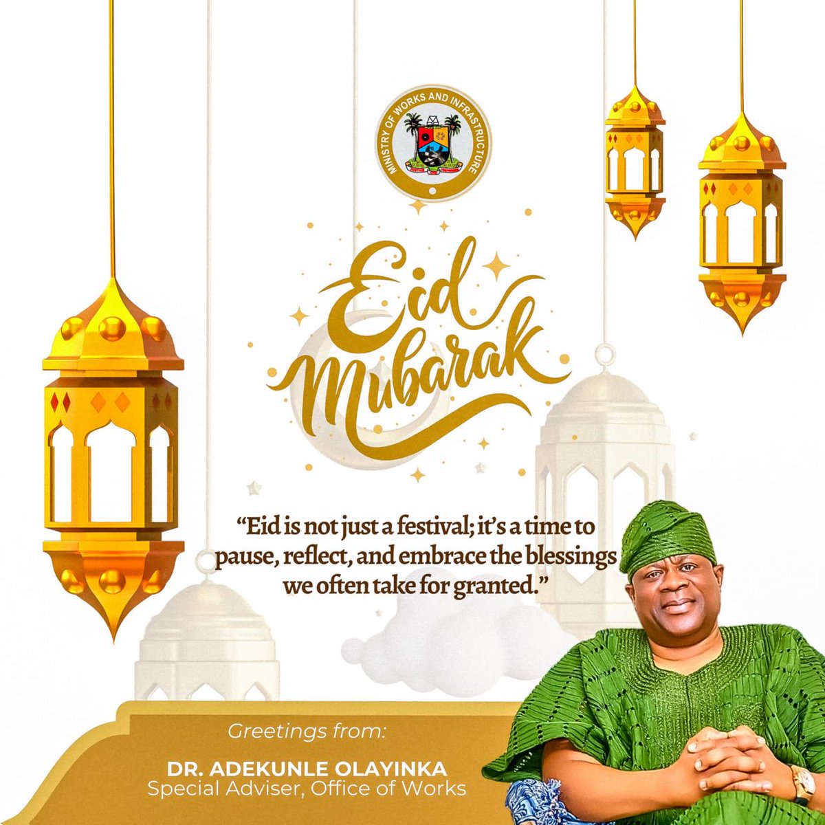 Eid is not just a festival; it's a time to pause, reflect and embrace the blessings we often take for granted.

May this special day bring you peace, joy and countless blessings.

Eid Mubarak to you and your family.
#Eid #EidMubarak #eidfitr
