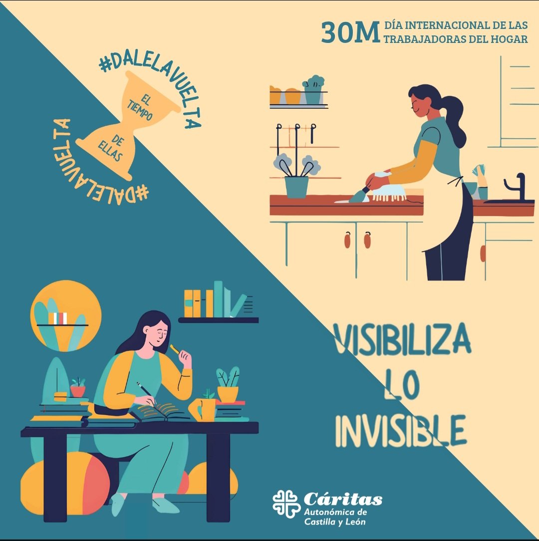 CaritasAstorga's tweet image. ¡Feliz #30M a todas las Trabajadoras del Hogar!
📢Hacemos un llamamiento por sus condiciones laborales, la clasificación profesional, las condiciones justas y decentes de trabajo, el apoyo de la administración y el cumplimiento de la normativa 
⏳️#DaleLaVuelta #ElTiempoDeEllas
