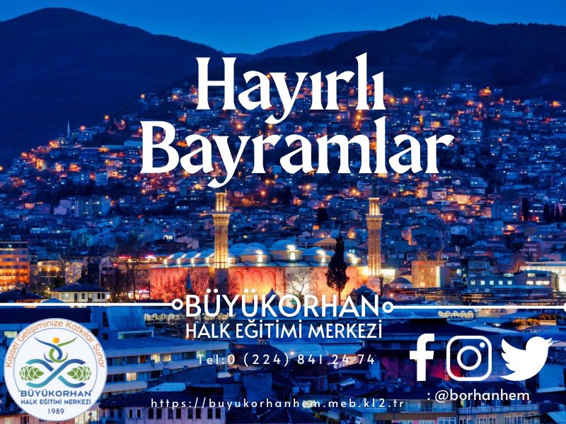 Büyükorhan Halk Eğitimi Merkezi (@borhanhem) on Twitter photo 