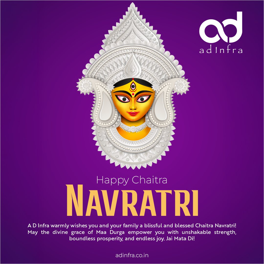 adinfra_'s tweet photo. Wishing you a joyous and blessed Chaitra Navratri!
#ChaitraNavratri #Navratri2025 #BlessingsOfMaaDurga #ShubhNavratri https://t.co/2juy2LTH73