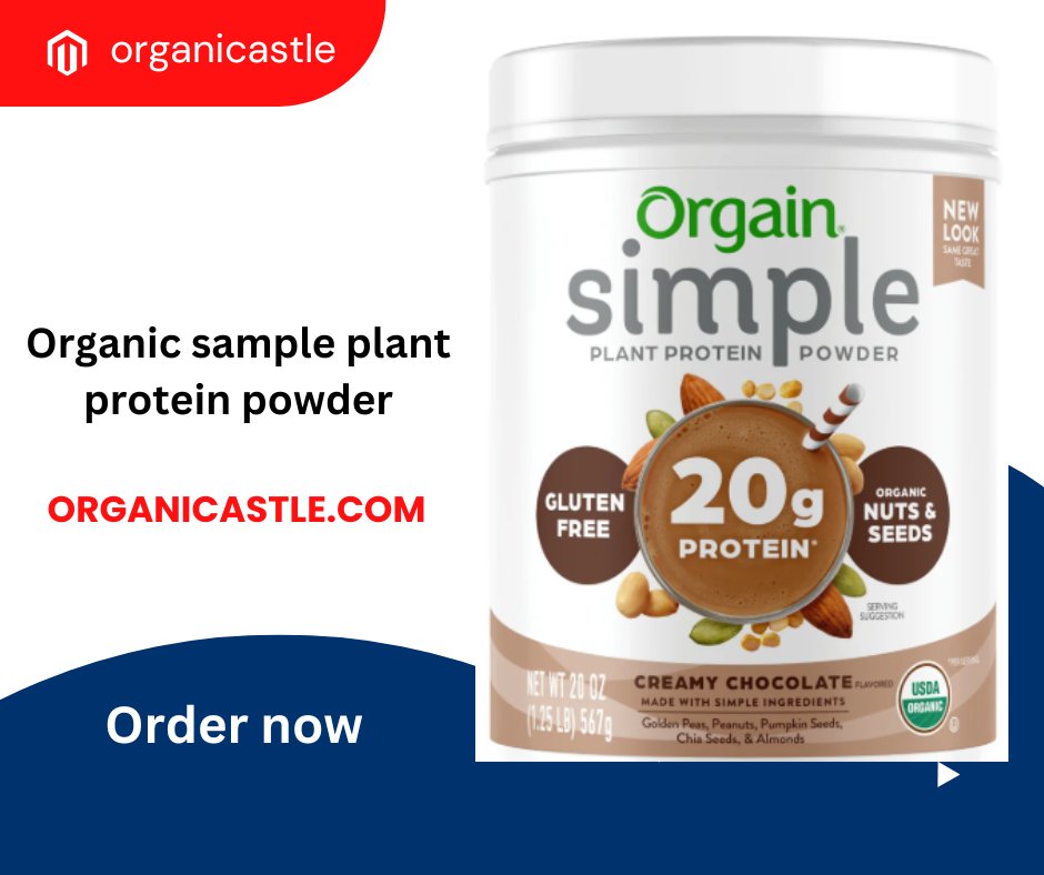 OrganiCastle09's tweet photo. Orgain simple plant protein powder

Visit the product link: https://t.co/w6d5n3uF4Z

Power up with organic protein! Whether you’re hitting the gym or recovering from a workout, our protein supplements give you the fuel you need. 💪🔥 What’s your go-to shake recipe? https://t.co/qMvmshhtqE
