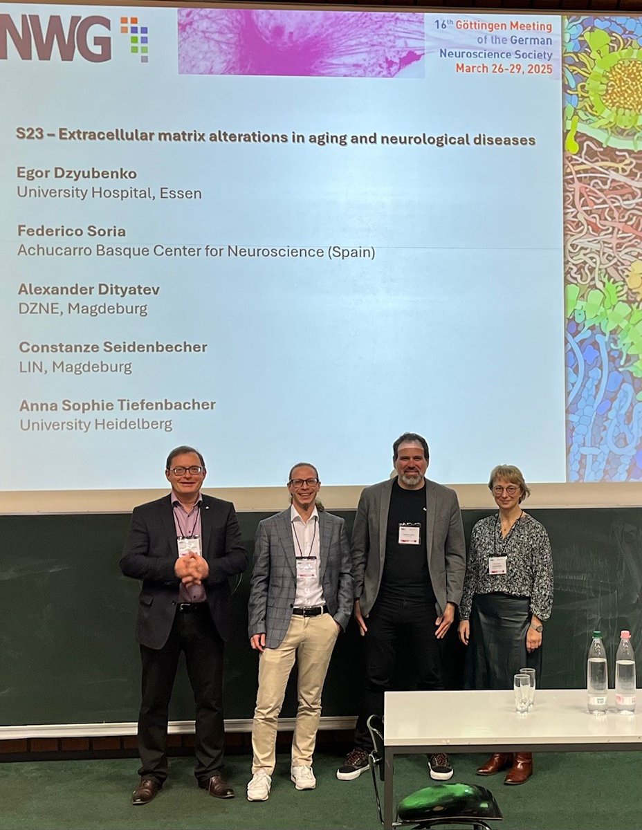 This year, there were two symposia on ECM at the German Society for Neuroscience. A lot of new data was shown, such a memorable event! nwg-goettingen.de/2025/default.a…