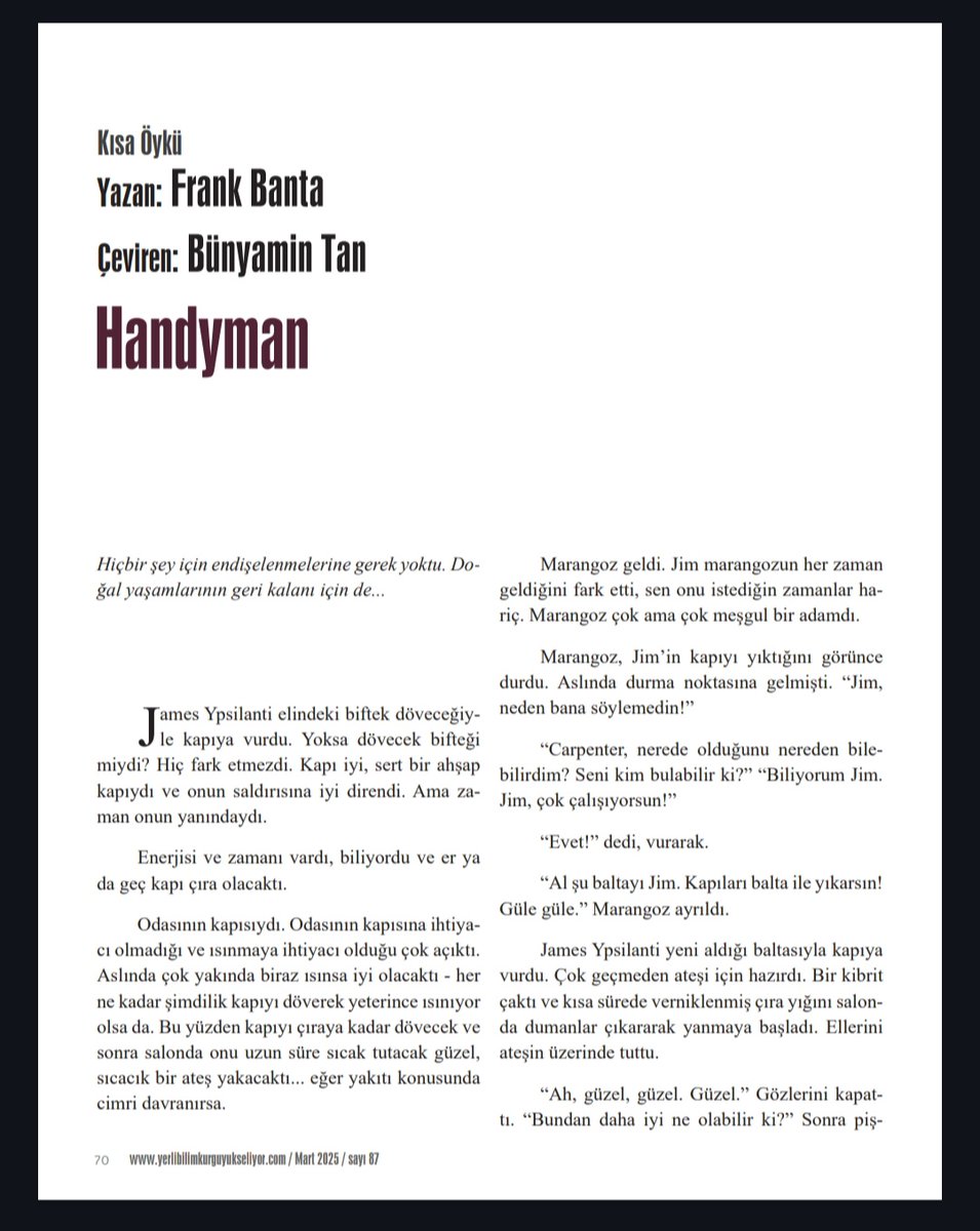 Bünyamin Tan (@bnyamintan26) on Twitter photo <a href="/YerliBilimkurgu/">Yerli Bilimkurgu Y.</a> un yeni sayısında Frank Banta'dan çevirdiğim "Handyman" adlı öykü ile ben de varım.
Dergiyi indirip okumak için: yerlibilimkurguyukseliyor.com/2025/03/30/ybk… <a href="/YerliBilimkurgu/">Yerli Bilimkurgu Y.</a> un yeni sayısında Frank Banta'dan çevirdiğim "Handyman" adlı öykü ile ben de varım.
Dergiyi indirip okumak için: yerlibilimkurguyukseliyor.com/2025/03/30/ybk…