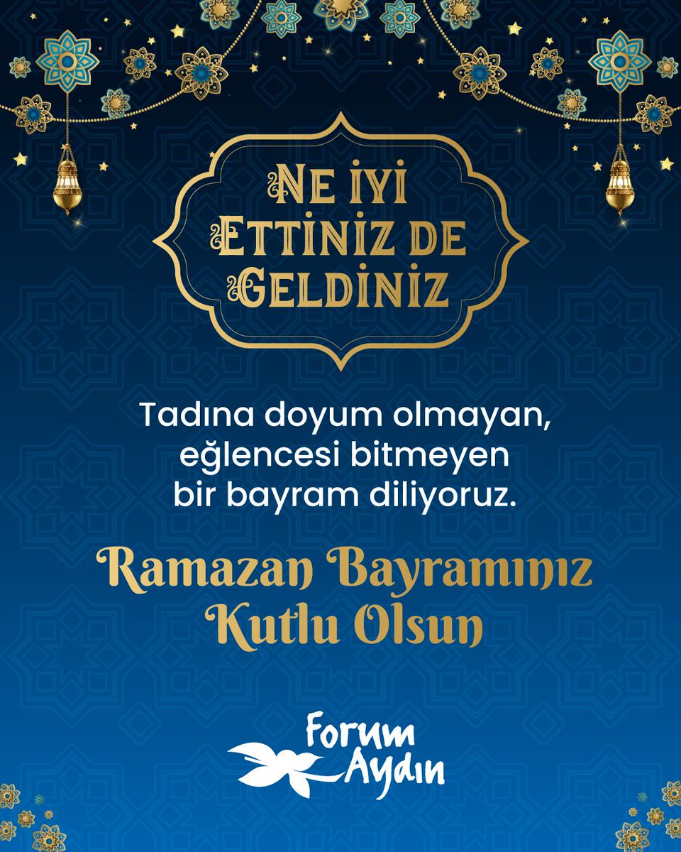 Tadına doyum olmayan, eğlencesi bitmeyen bir bayram diliyoruz.
Ramazan Bayramınız Kutlu Olsun!