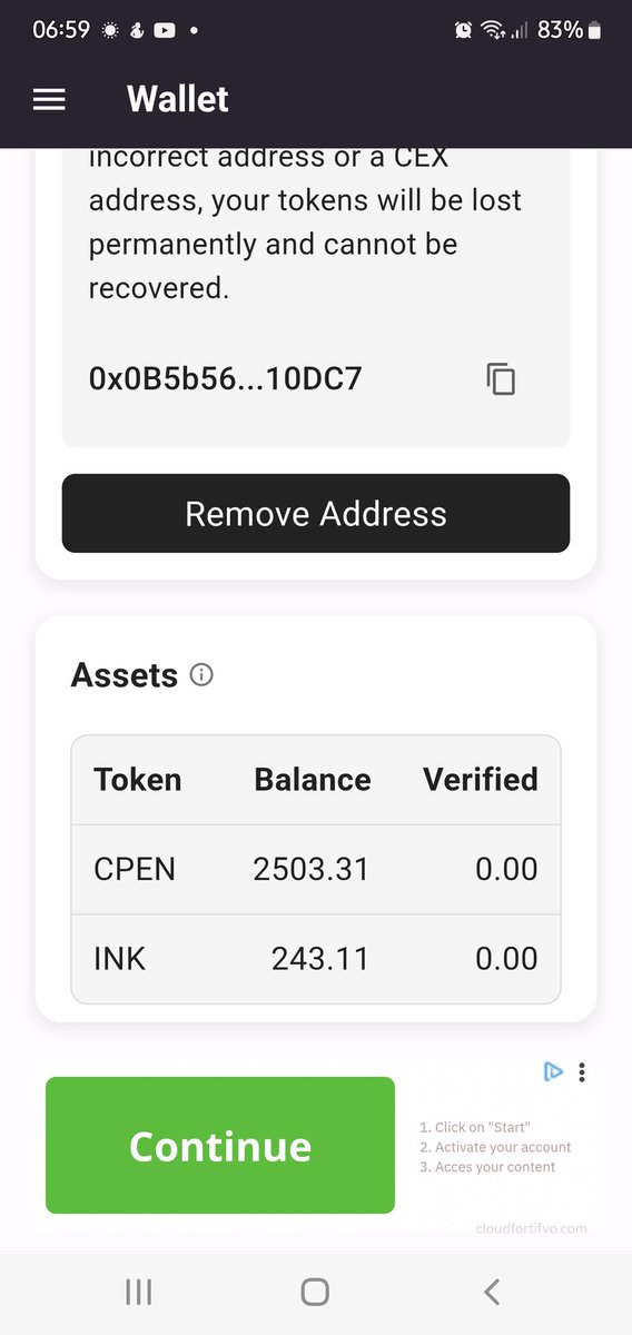 Viviofo's tweet photo. @cPenCoreTeam Why am I not seeing any verified Cpen please? I have been mining it for over a year now https://t.co/B4uuRiibam