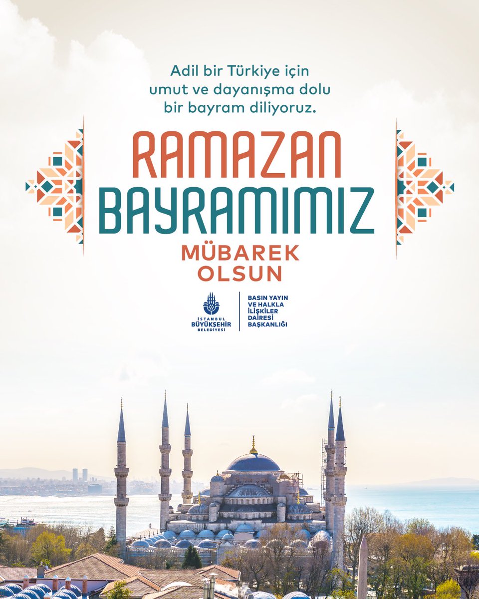 Adil bir Türkiye için umut ve dayanışma dolu bir bayram diliyoruz.
Ramazan Bayramımız mübarek olsun.