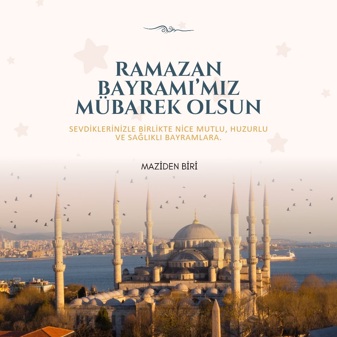 Ramazan Bayramı'mız mübarek olsun. Hayırlı bayramlar.