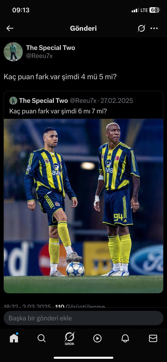 Reeu7x's tweet photo. Kaç puan fark var şimdi 3 mü 4mü? https://t.co/T9JHVlt4Zt