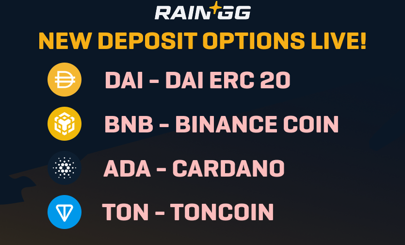 raindotgg's tweet image. New deposit options are now Live! ☔️

Repost for a chance to win 50🪙!