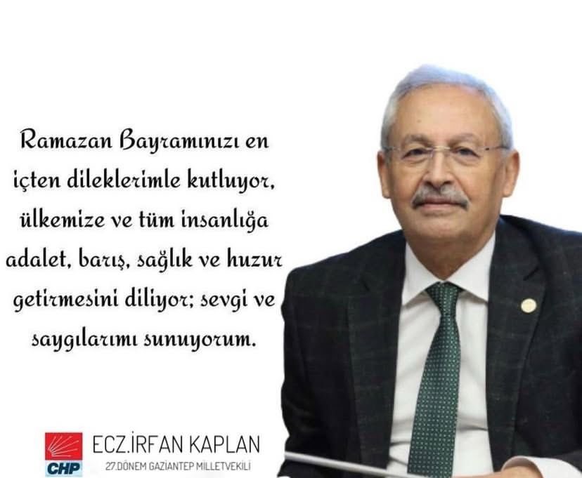 Ramazan Bayramınızı en içten dileklerimle kutluyor, ülkemize ve tüm insanlığa adalet, barış, sağlık ve huzur getirmesini diliyor; sevgi ve saygılarımı sunuyorum.
Mutlu bayramlar…