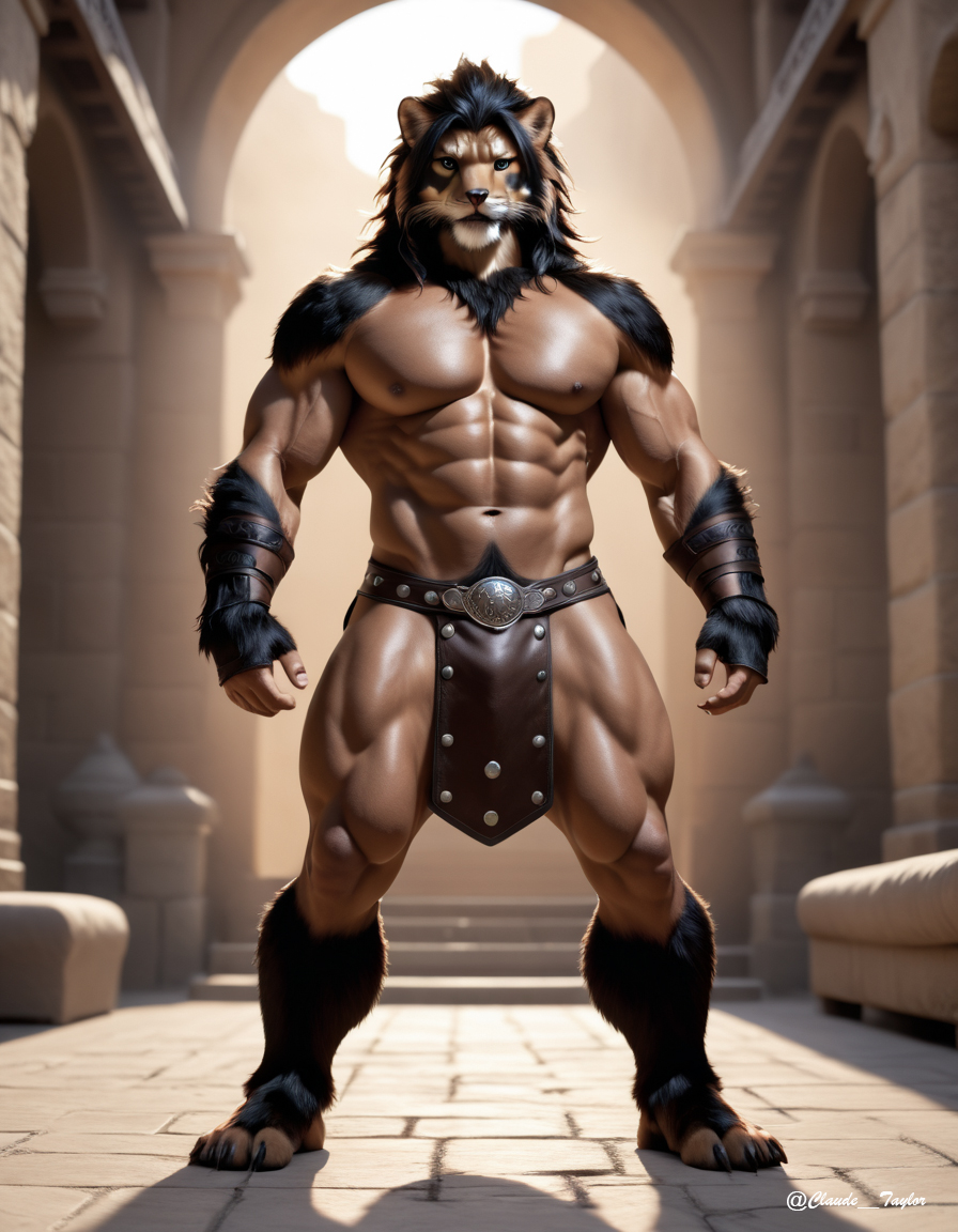 Claude__Taylor's tweet photo. AI furry
獣人戦士(Beast Warrior)
#AIart #furry #kemono #furrymuscles
#StableDiffusionXL #illustro #furrygay https://t.co/4YJLEC6QUj