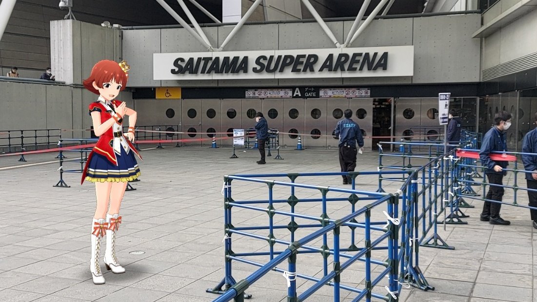 BlankP1's tweet photo. 今日は天気も回復したので、入り口で茜ちゃん撮影会出来た！
#ミリシタ https://t.co/LPED6Y4yir