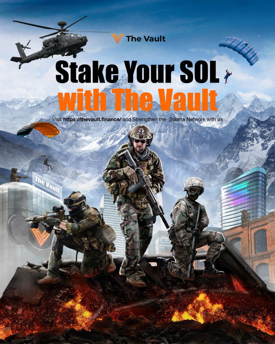 _shyne1's tweet photo. Strengthening the Solana Network together has never been more exciting with The Vault @thevaultfinance 

Attention, Recruits! The vArmy is enlisting. 

Stake your SOL with The Vault https://t.co/8k8DIXA7zO
#mission0015 https://t.co/BxXhCcrzX8