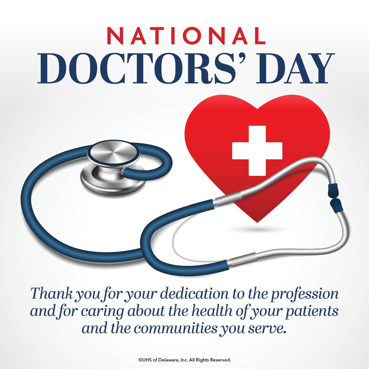 Happy Doctors' Day! Today, we celebrate the unwavering dedication, expertise and compassion of the physicians who make a lasting impact on so many lives. Thank you for all that you do—today and every day!