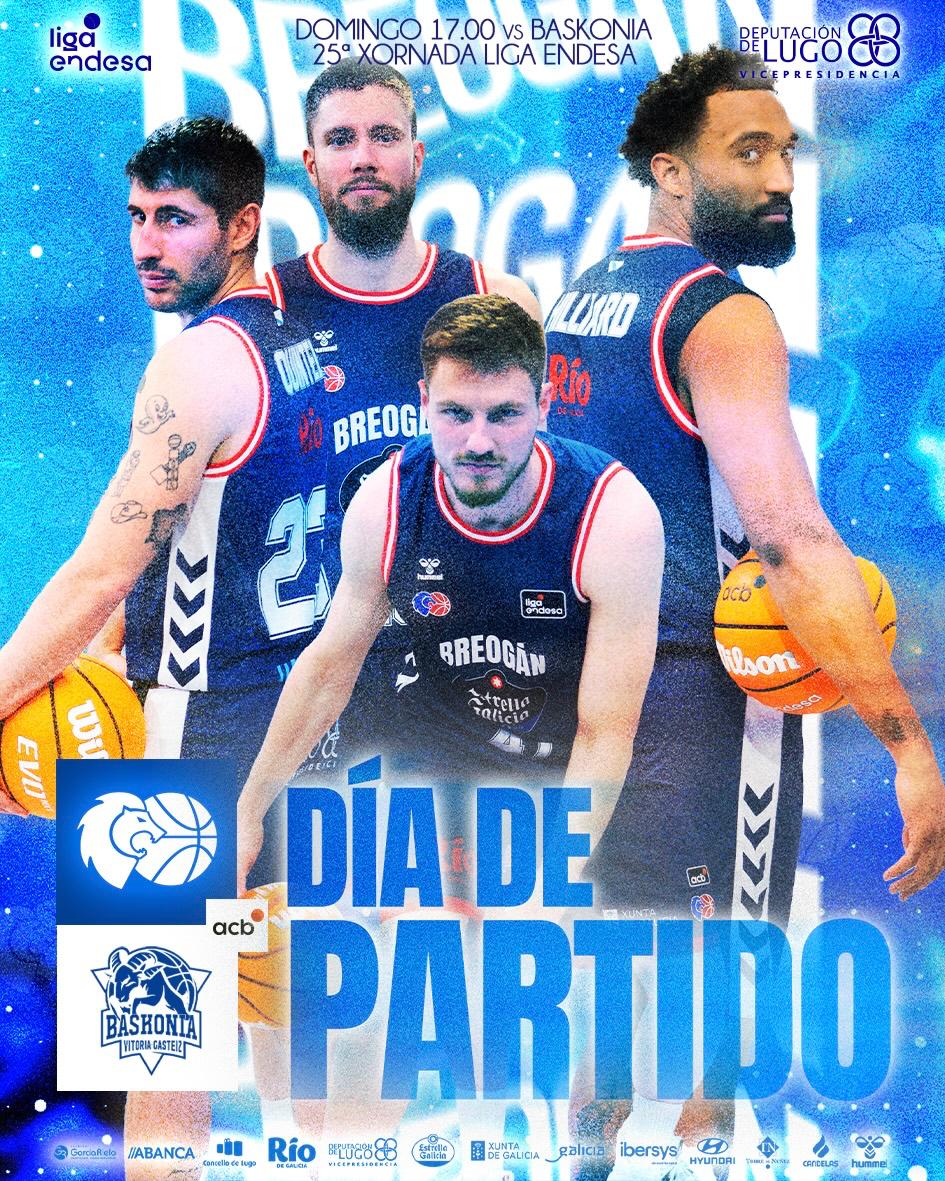 CBBreogan's tweet photo. Bo día!
Hoxe xoga o Río Breogán!
⏰ 17:00h.
📍 #FogarDoBreogán 
🆚 @Baskonia 
📺 Movistar Deportes 3 
#ForzaBreo https://t.co/RP2xXcfeFI